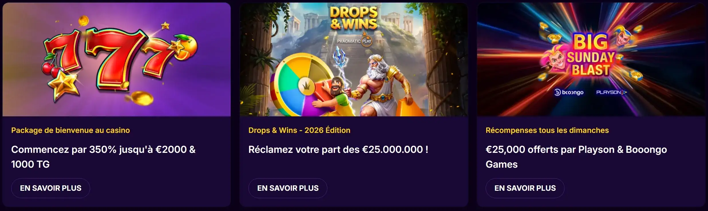 Bonus et promotions